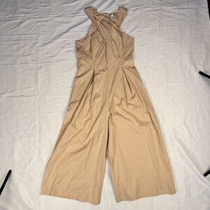 901 Beige Halter Jumpsuit